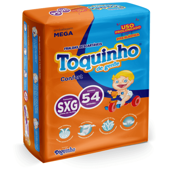 Fralda Toquinho de Gente Sxg com 54 unidades