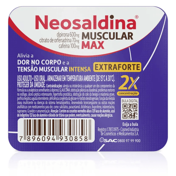 Neosaldina Muscular com 4 comprimidos