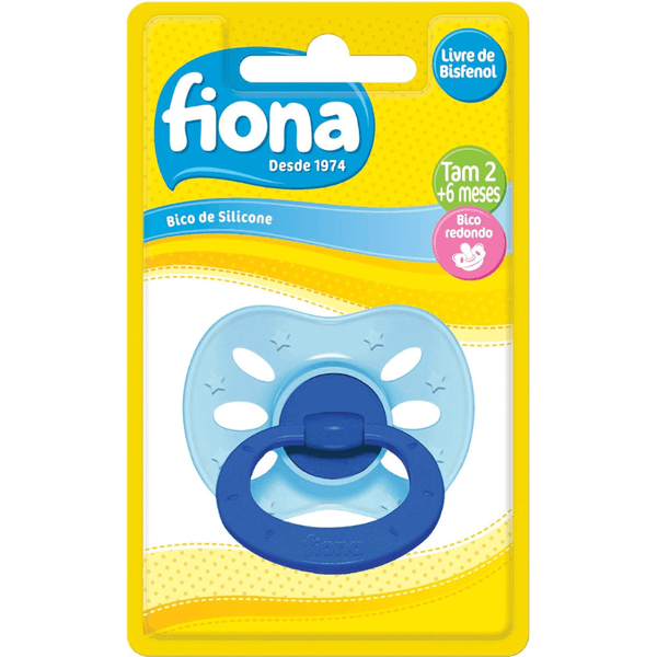 Chupeta Fiona Extra Air Baby Silicone Redondo +6 Azul Lillo