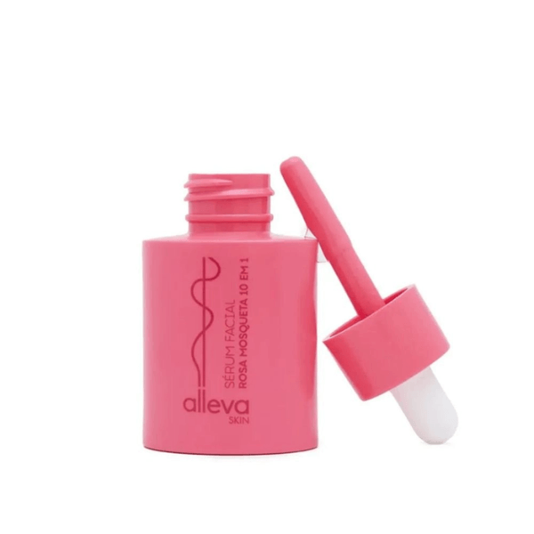 Sérum Facial Rosa Mosqueta 10 em 1 Alleva 30ml Alleva