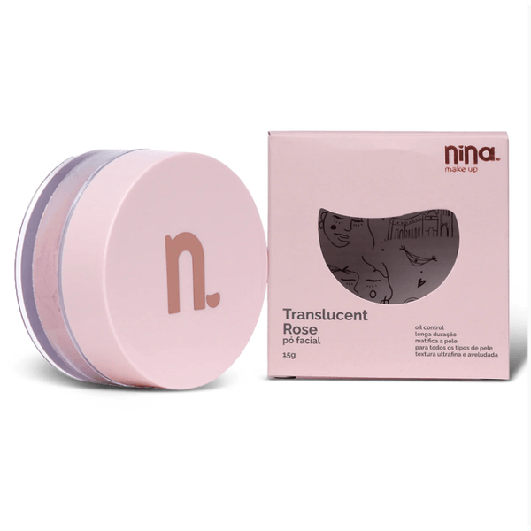 Pó Translúcido Nina Make Up Translucent Rose 15g