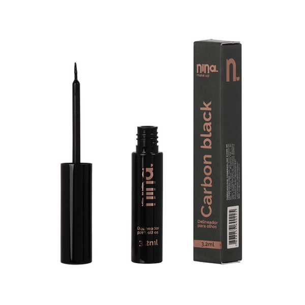 Delineador Líquido Nina Makeup Carbon Black 3,2ml