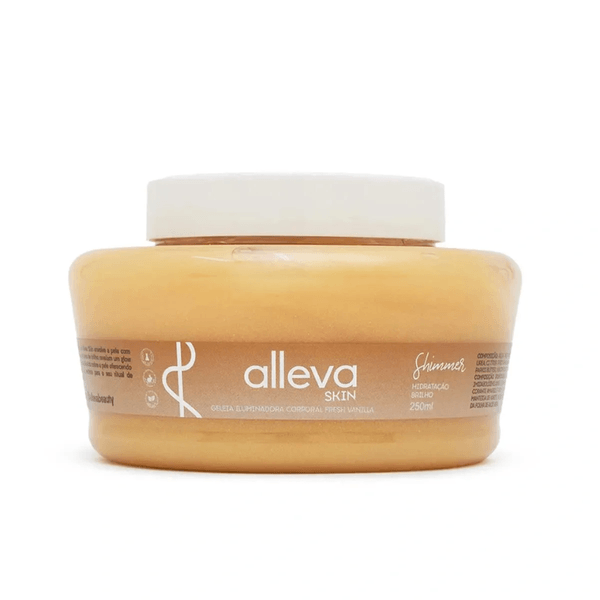 Geleia Iluminadora Corporal Vanilla 250ml Alleva Geleia Iluminadora Corporal Shimmer Fresh Vanilla 250ml Alleva