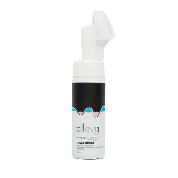 Mousse de Limpeza Facial Micelar Carvão Ativado150ml Alleva Mousse de Limpeza Facial Micelar Carvão Ativado 150ml Alleva