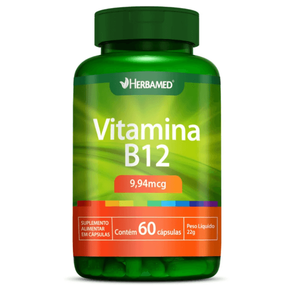 Vitamina B12 9,94mcg Herbamed 60 Cápsulas