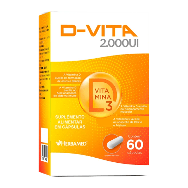 D-Vita - Vitamina D3 60 Cápsulas 2000UI