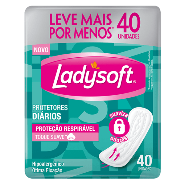 Protetor Diario LadySoft com 40 unidades