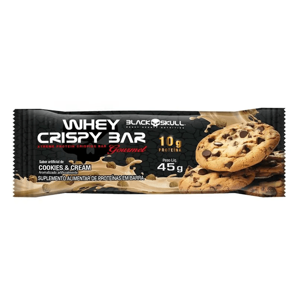 Black Skull Whey Bar Crispy Cookies 45g Black Skull Whey Bar Crispy Cookies & Cream 45g